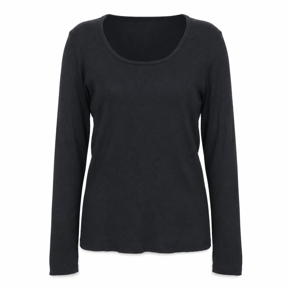 Womens UK Size L John Lewis ANYDAY Black Basic T-Shirt