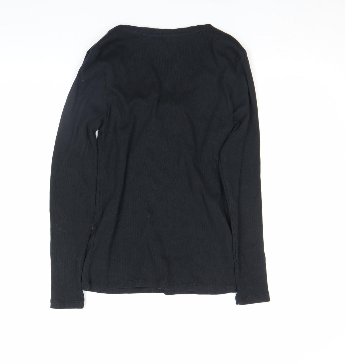 Womens UK Size L John Lewis ANYDAY Black Basic T-Shirt