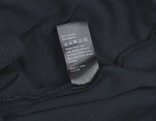 Womens UK Size L John Lewis ANYDAY Black Basic T-Shirt