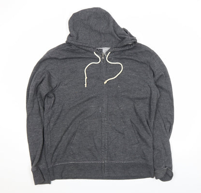 Mens UK Size L Gap Grey Full Zip Hoodie