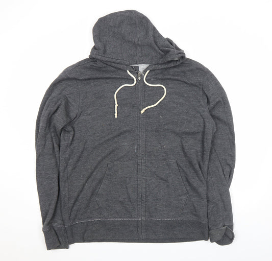 Mens UK Size L Gap Grey Full Zip Hoodie