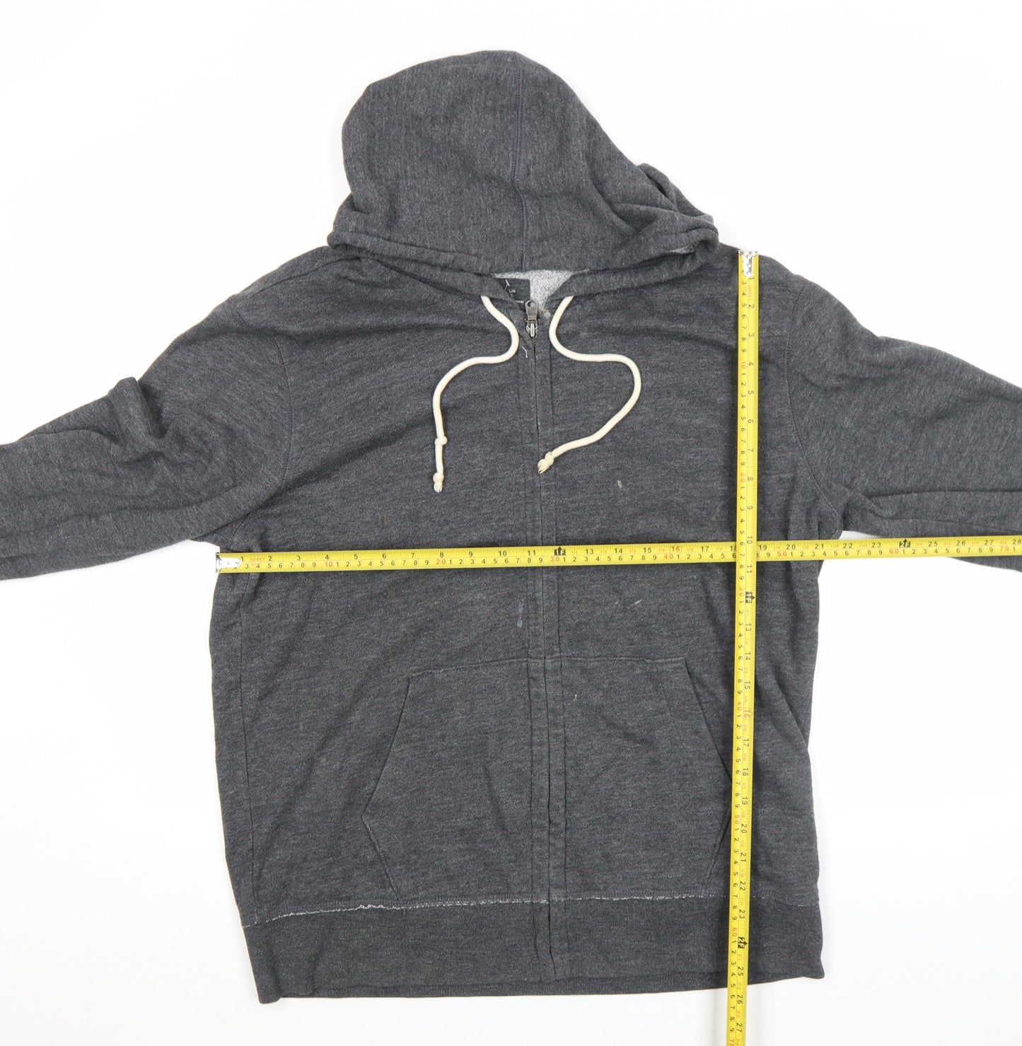 Mens UK Size L Gap Grey Full Zip Hoodie