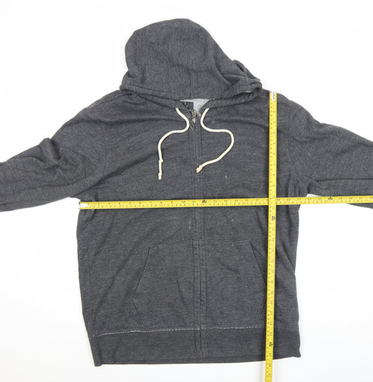 Mens UK Size L Gap Grey Full Zip Hoodie