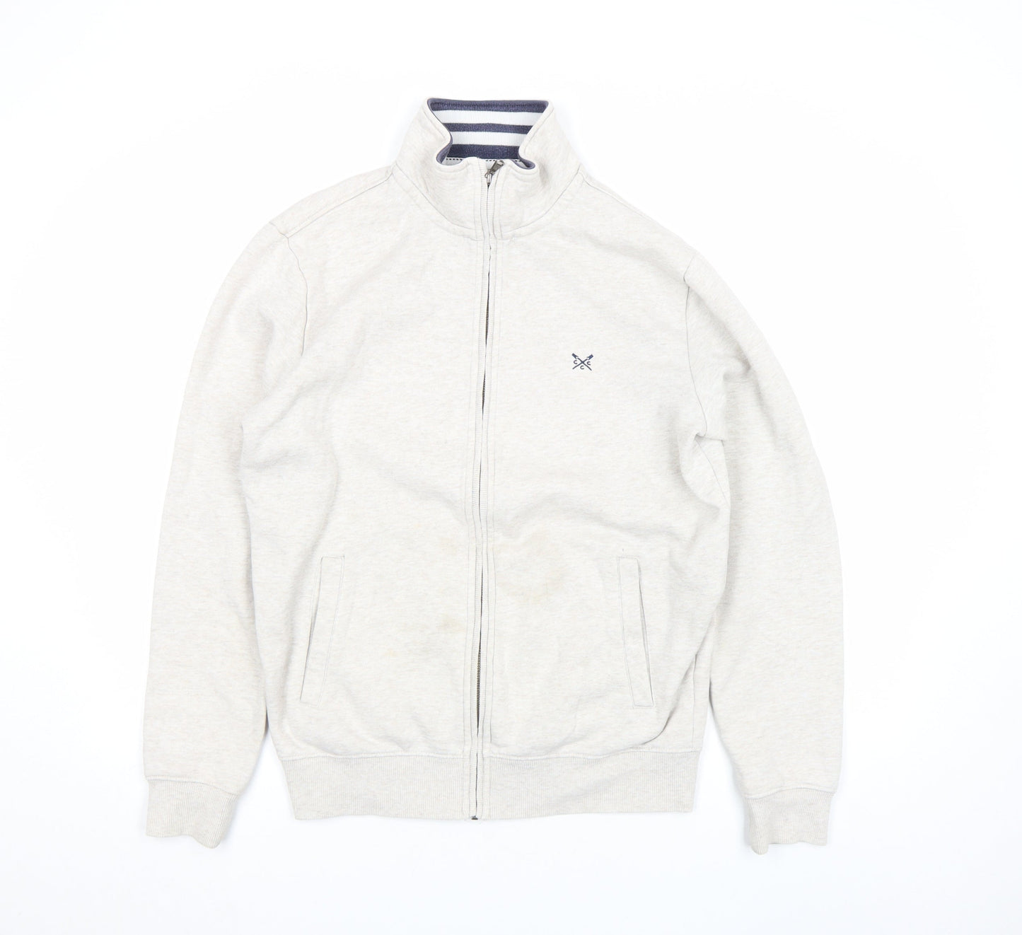 Mens UK Size S Crew Clothing Company Beige Full Zip Sweatshirt