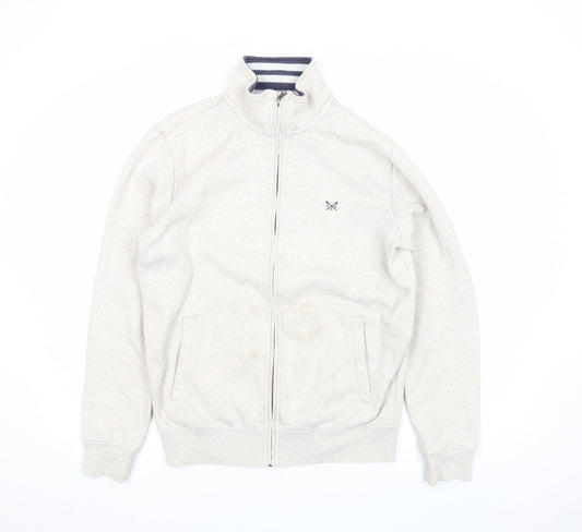 Mens UK Size S Crew Clothing Company Beige Full Zip Sweatshirt