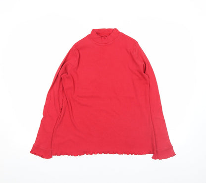 Womens UK Size L Marks and Spencer Red Basic T-Shirt