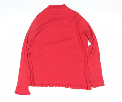 Womens UK Size L Marks and Spencer Red Basic T-Shirt