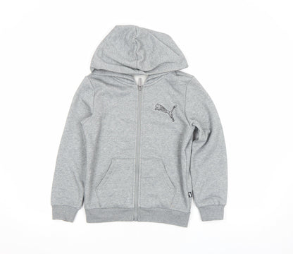 Boys UK Size 146 PUMA Grey Full Zip Hoodie
