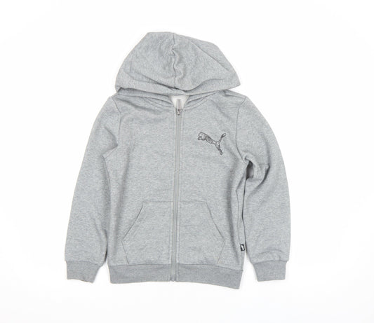 Boys UK Size 146 PUMA Grey Full Zip Hoodie