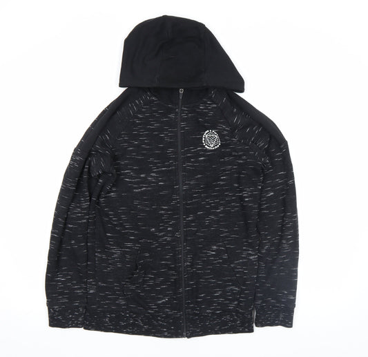 Boys UK Size 12-13 Years F&F Black Full Zip Hoodie