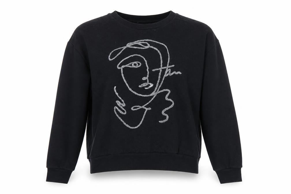 Womens UK Size M Zapa Black Pullover Sweatshirt