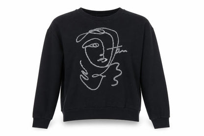 Womens UK Size M Zapa Black Pullover Sweatshirt