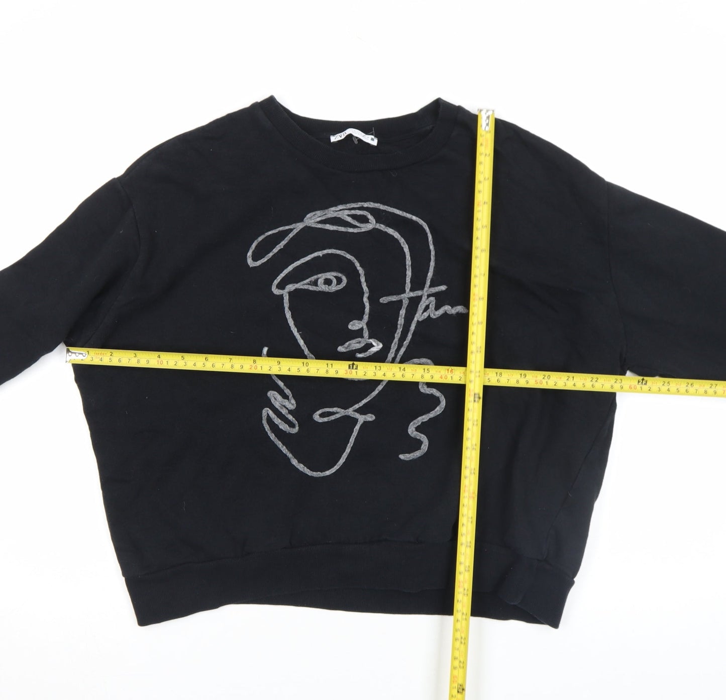Womens UK Size M Zapa Black Pullover Sweatshirt