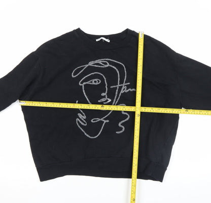 Womens UK Size M Zapa Black Pullover Sweatshirt