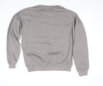 Womens UK Size M PRETTYLITTLETHING Grey Pullover Sweatshirt