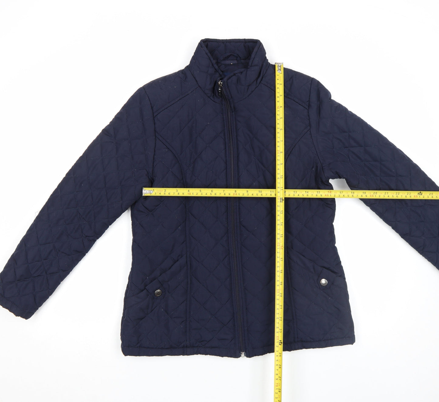 Womens UK Size 12 DASH Blue Quilted Coat