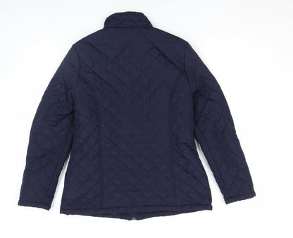 Womens UK Size 12 DASH Blue Quilted Coat