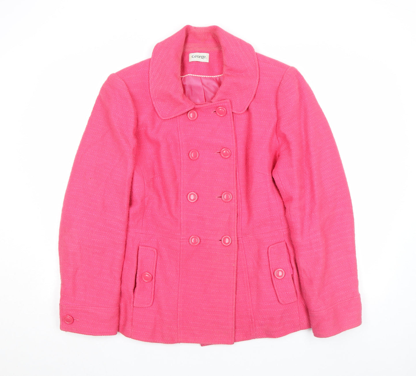 Womens UK Size 12 George Pink Pea Coat