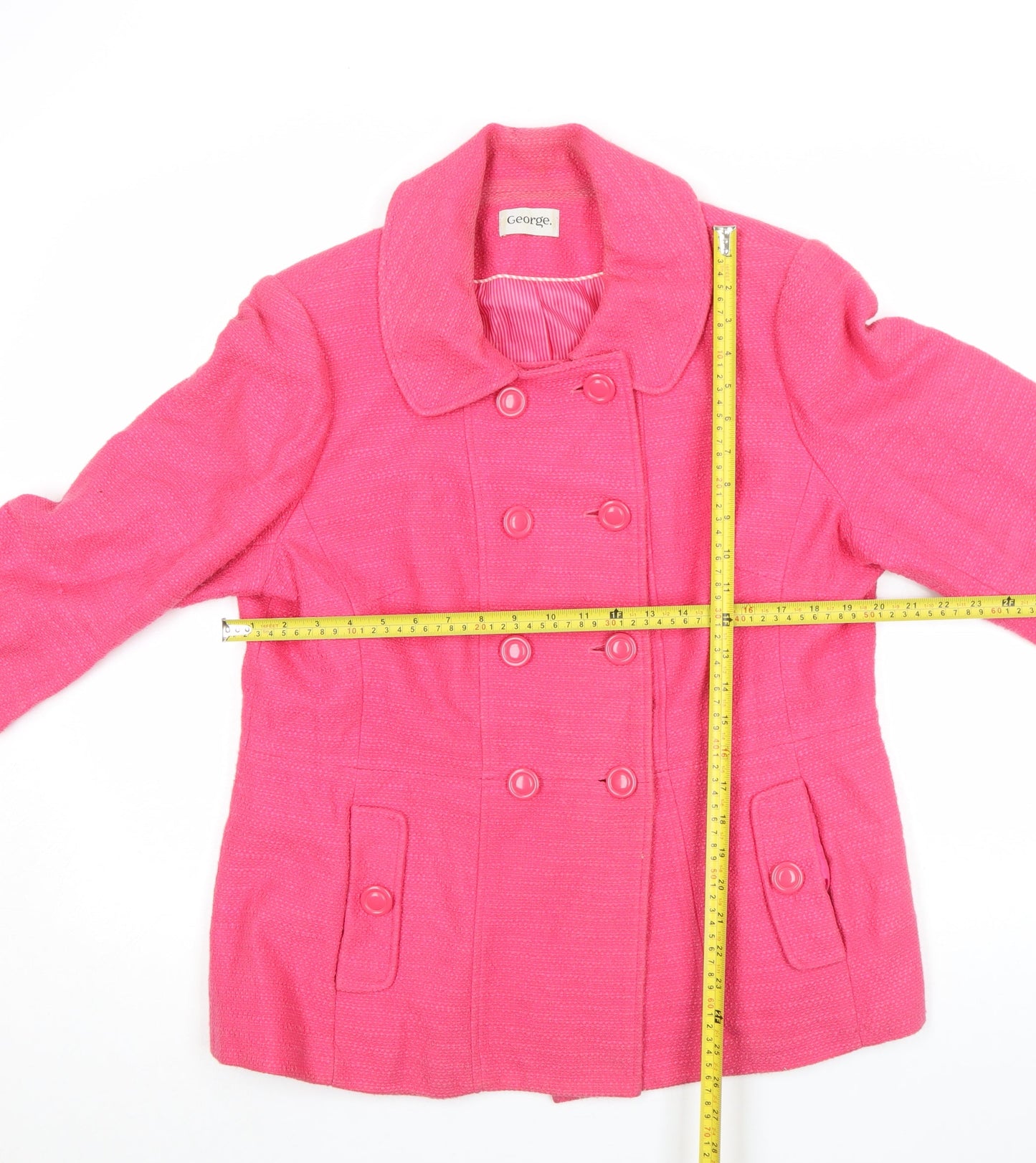 Womens UK Size 12 George Pink Pea Coat