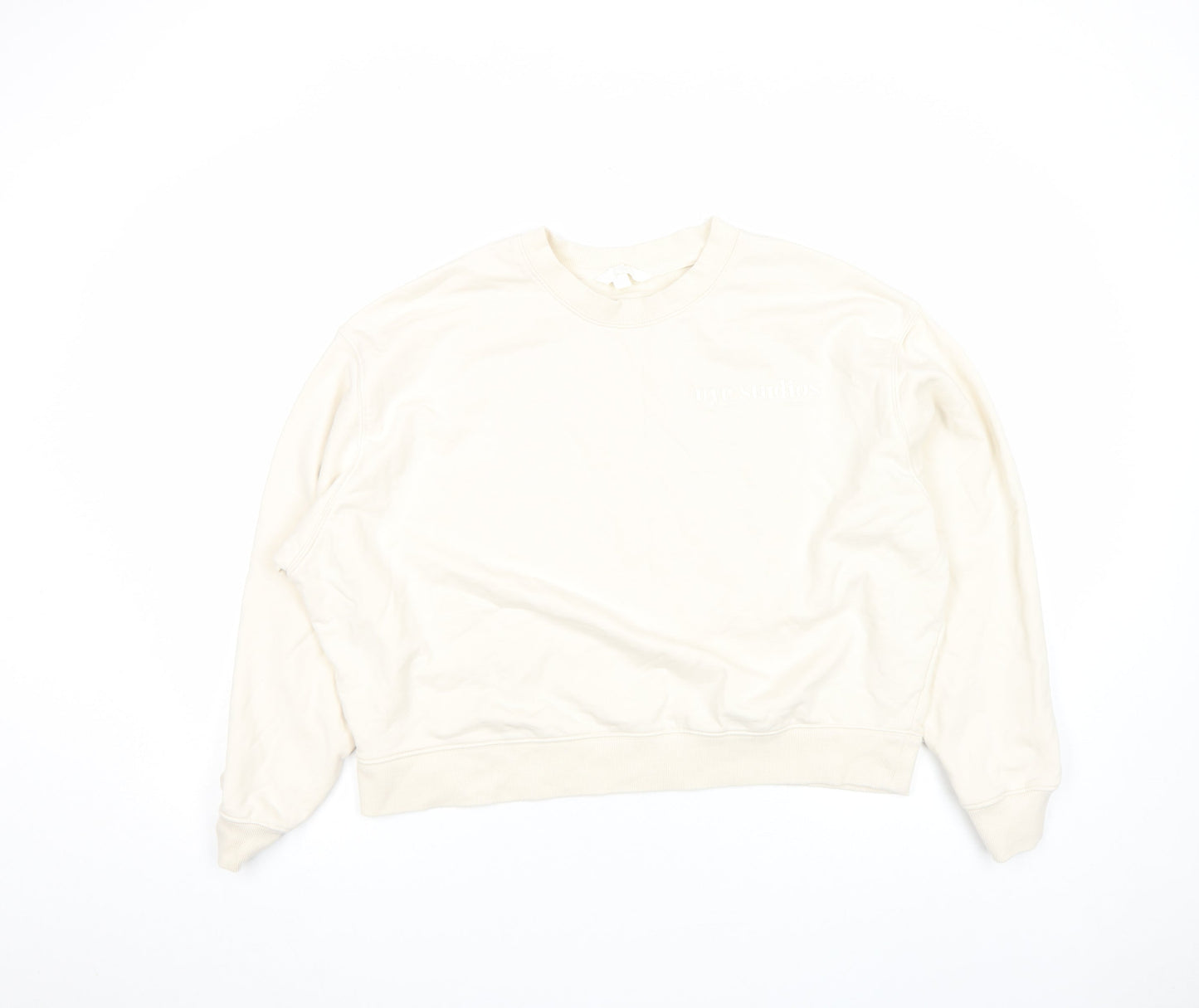 Womens UK Size M Acne Studios Beige Pullover Sweatshirt