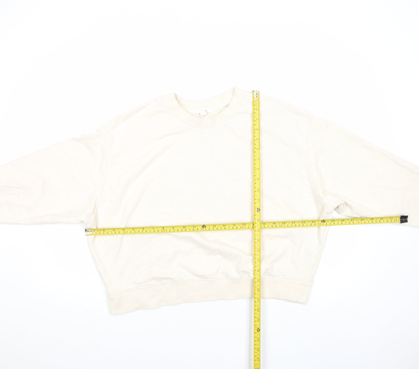 Womens UK Size M Acne Studios Beige Pullover Sweatshirt