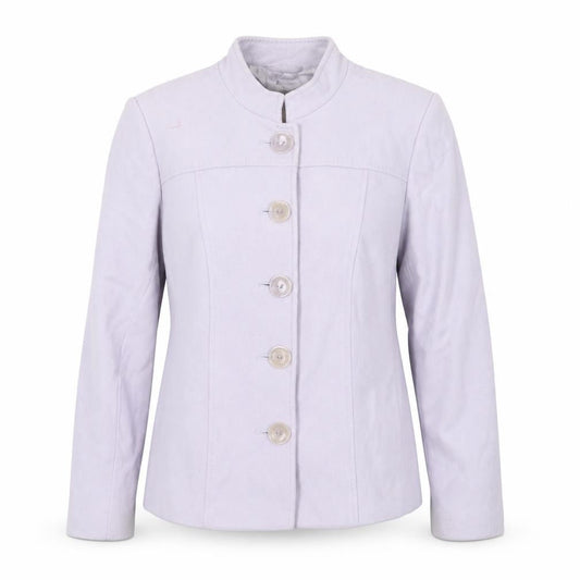 Viyella Women Purple Wool Cashmere Blend Button Jacket Size 10