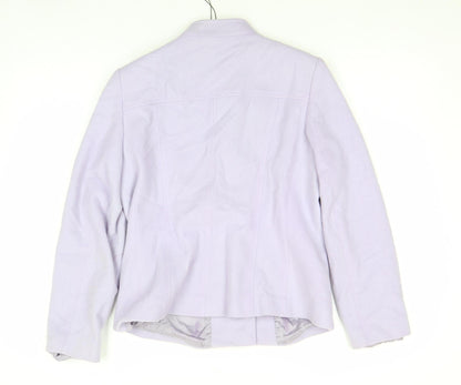 Viyella Women Purple Wool Cashmere Blend Button Jacket Size 10