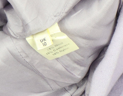 Viyella Women Purple Wool Cashmere Blend Button Jacket Size 10