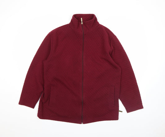 Womens UK Size M Bonmarché Red Basic Jacket