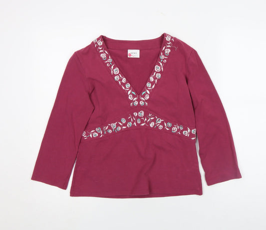 Womens UK Size 14 NEXT Red Tunic T-Shirt