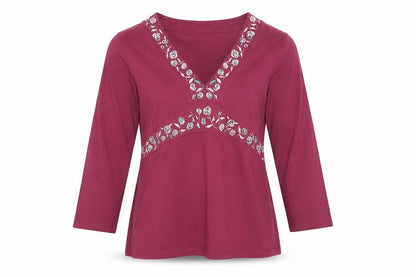 Womens UK Size 14 NEXT Red Tunic T-Shirt