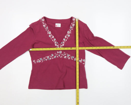 Womens UK Size 14 NEXT Red Tunic T-Shirt