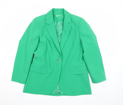 Womens UK Size 12 United Colors of Benetton Regular Green Blazer