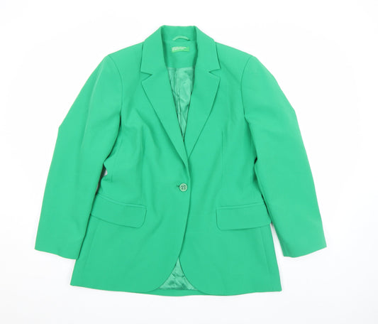 Womens UK Size 12 United Colors of Benetton Regular Green Blazer