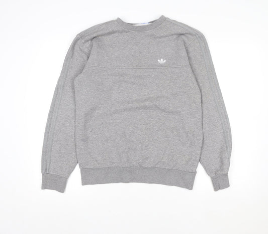 Mens UK Size M adidas Grey Pullover Sweatshirt