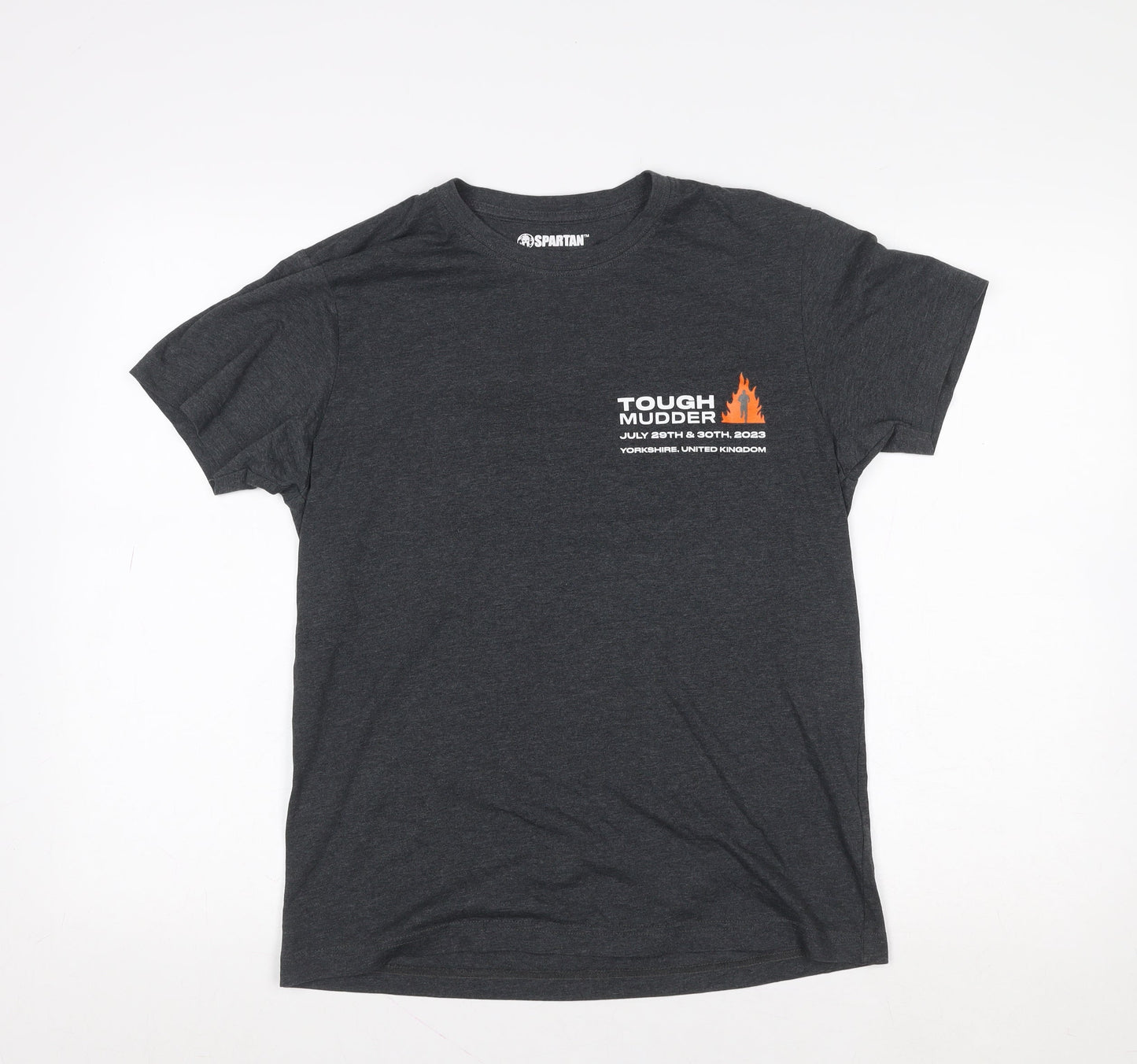 Womens UK Size S Spartan Grey Basic T-Shirt