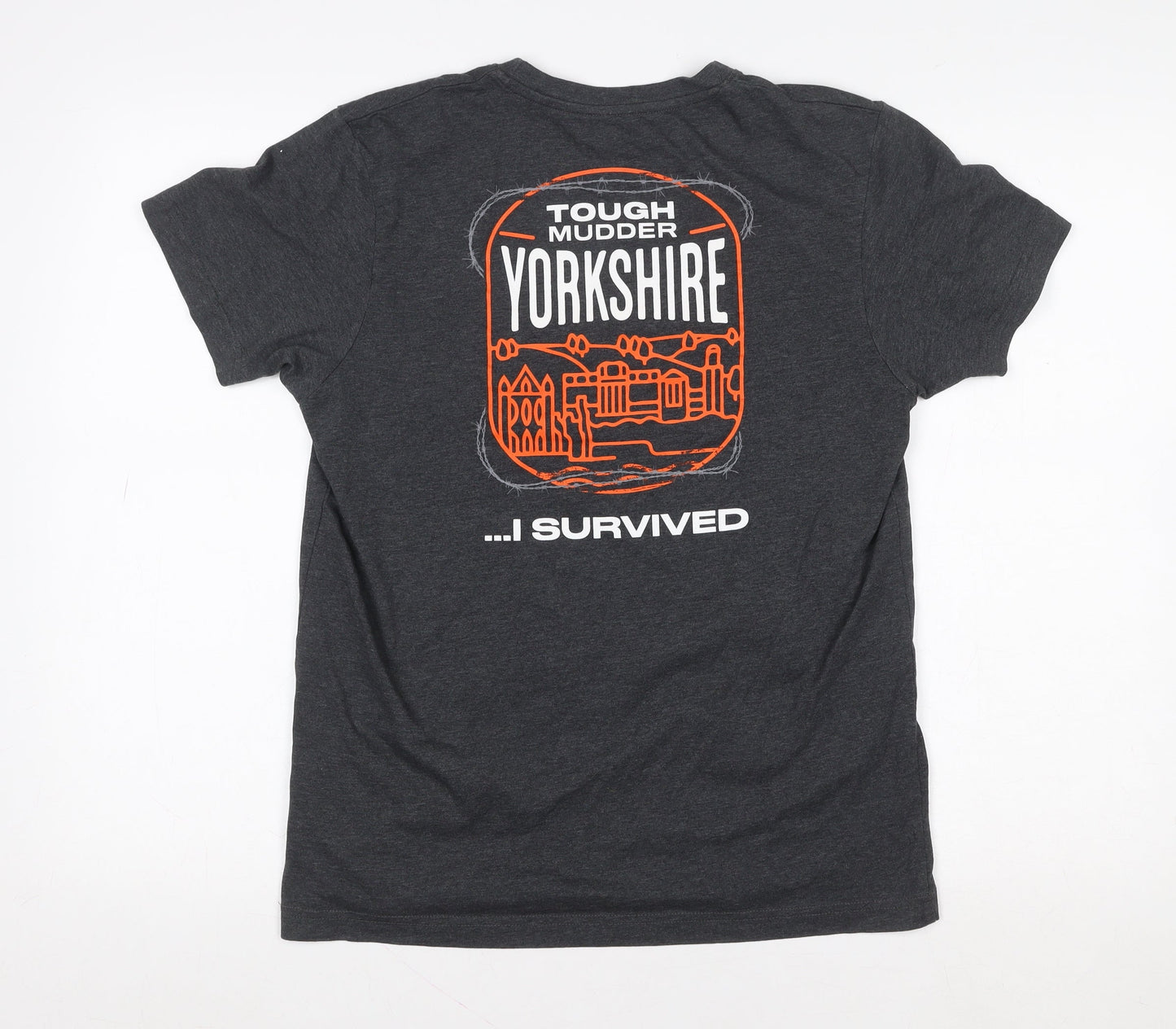 Womens UK Size S Spartan Grey Basic T-Shirt