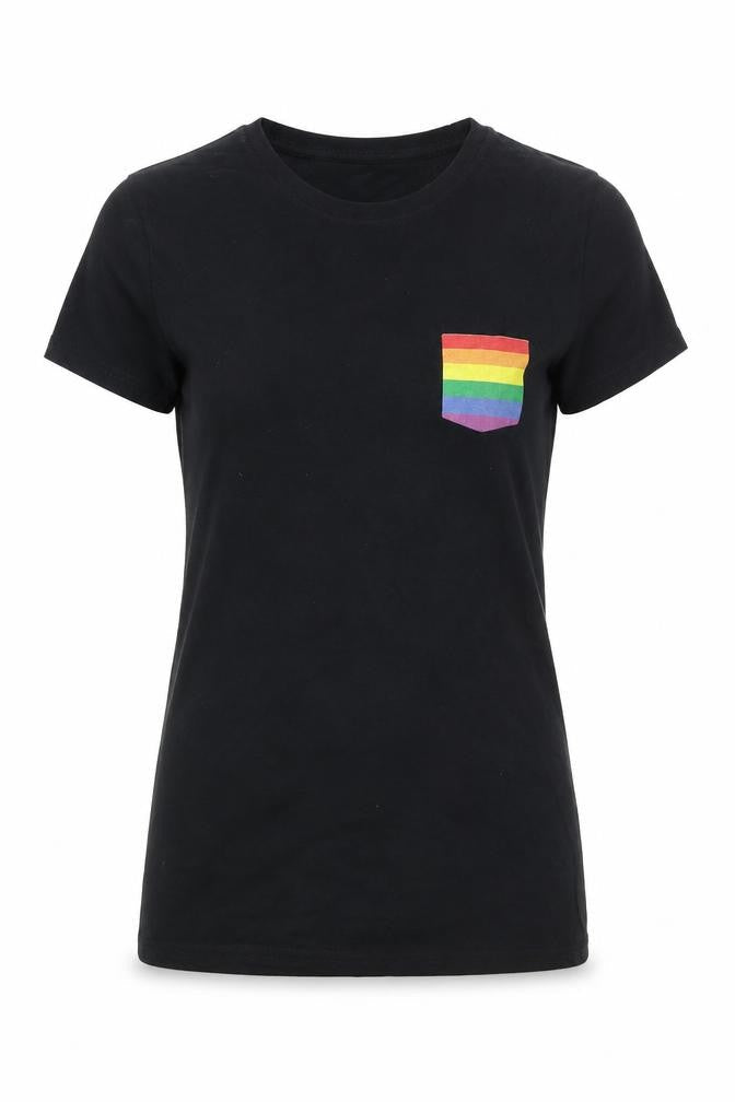 Womens UK Size M Gildan Black Basic T-Shirt