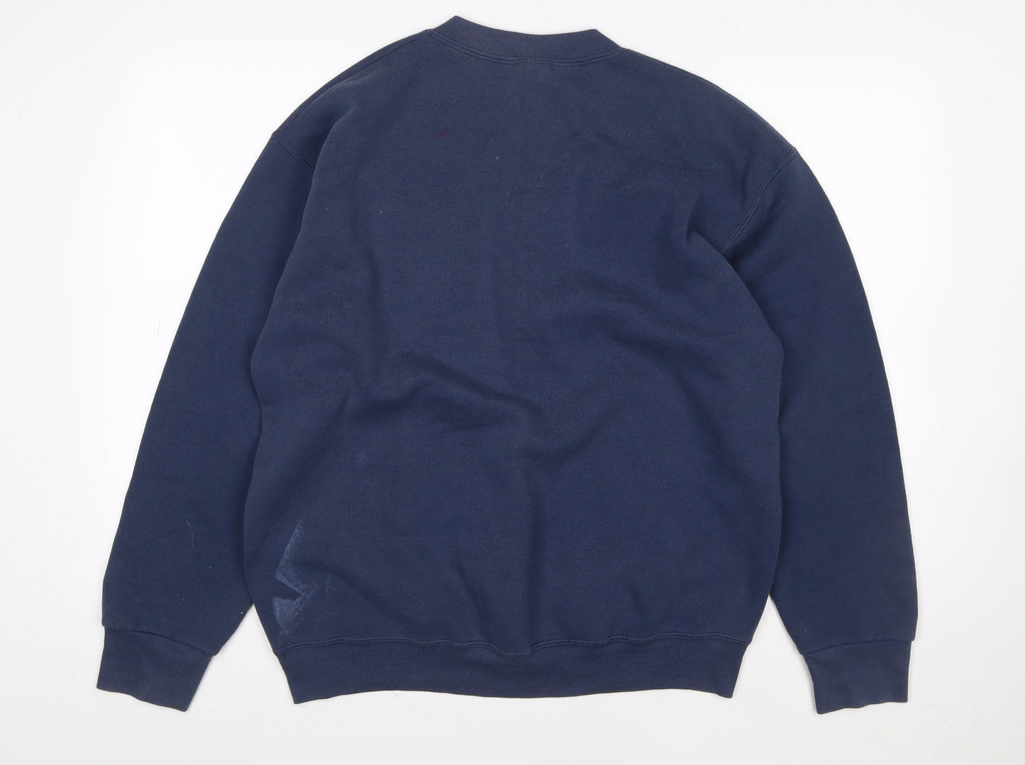 Womens UK Size L Fruit of the Loom Blue Pullover Sweatshirt