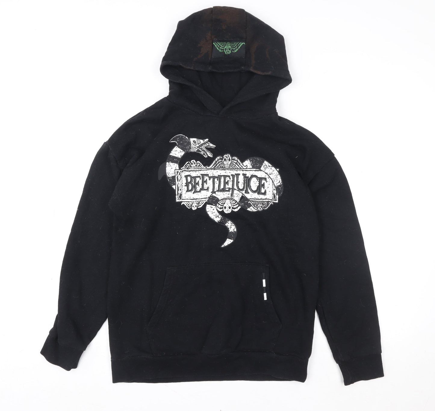 Boys UK Size 13-14 Years Beetlejuice Black Pullover Hoodie