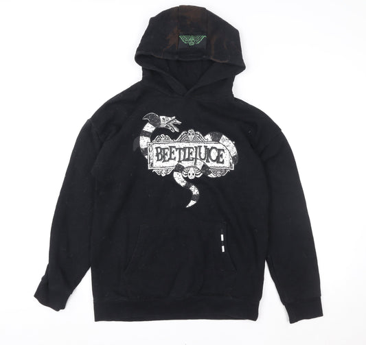 Boys UK Size 13-14 Years Beetlejuice Black Pullover Hoodie