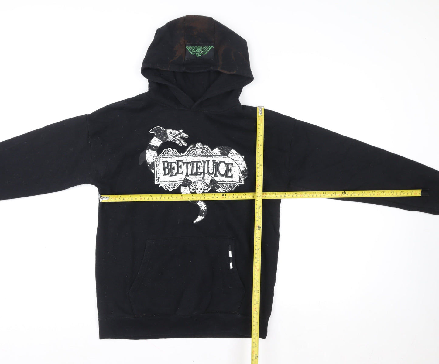 Boys UK Size 13-14 Years Beetlejuice Black Pullover Hoodie