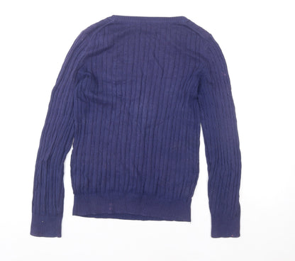 Womens UK Size 10 Crew Clothing Company Blue Pullover Sweatshirt