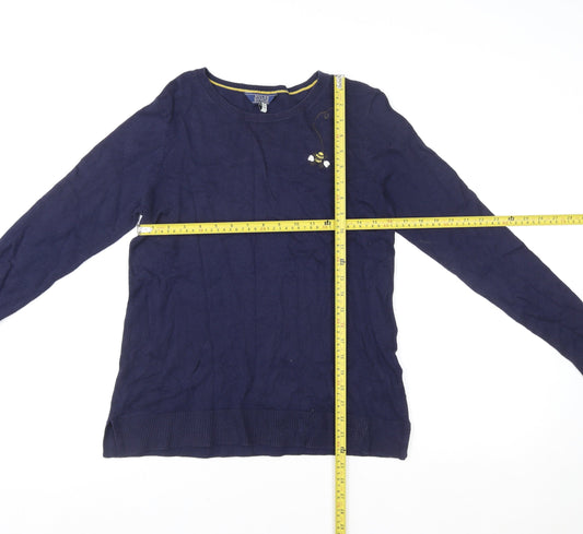 Womens UK Size 10 Joules Blue Pullover Sweatshirt