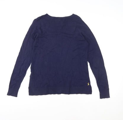 Womens UK Size 10 Joules Blue Pullover Sweatshirt