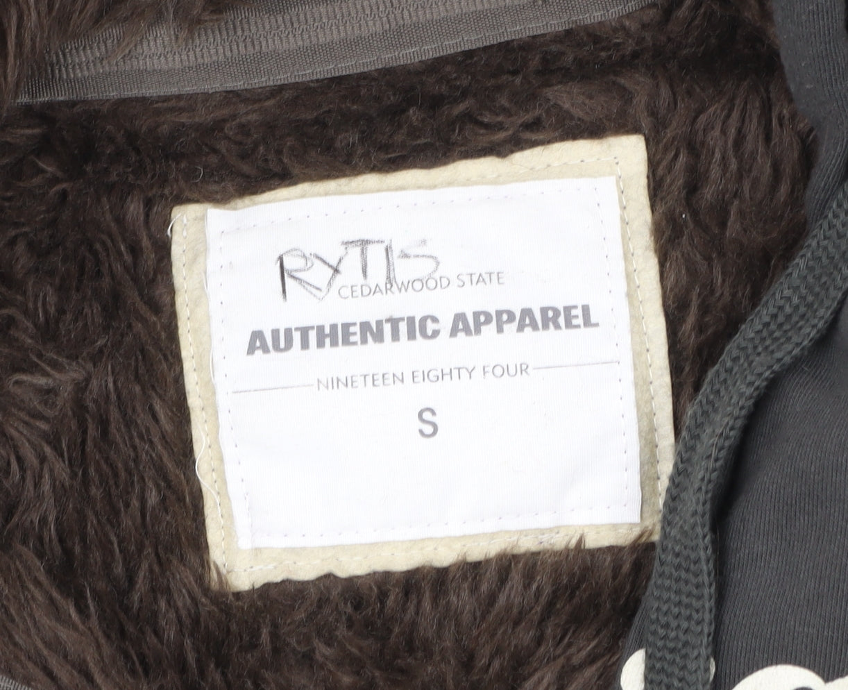 Mens UK Size S Cedarwood State Black Basic Jacket