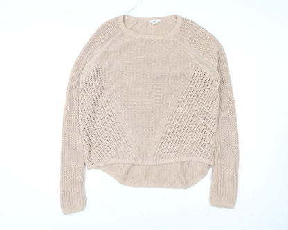Womens UK Size L H&M Beige Pullover Jumper