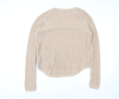 Womens UK Size L H&M Beige Pullover Jumper