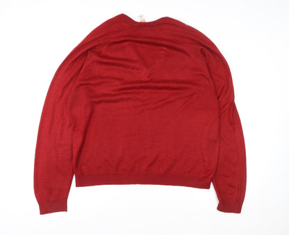 Womens UK Size XL Marks and Spencer Red Pullover Sweatshirt