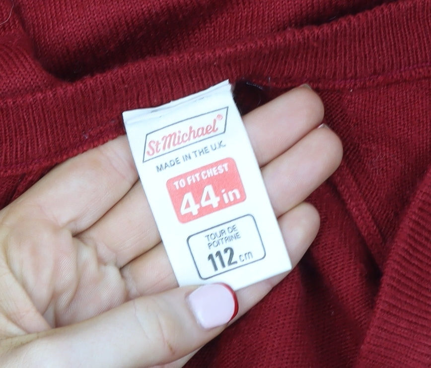 Womens UK Size XL Marks and Spencer Red Pullover Sweatshirt